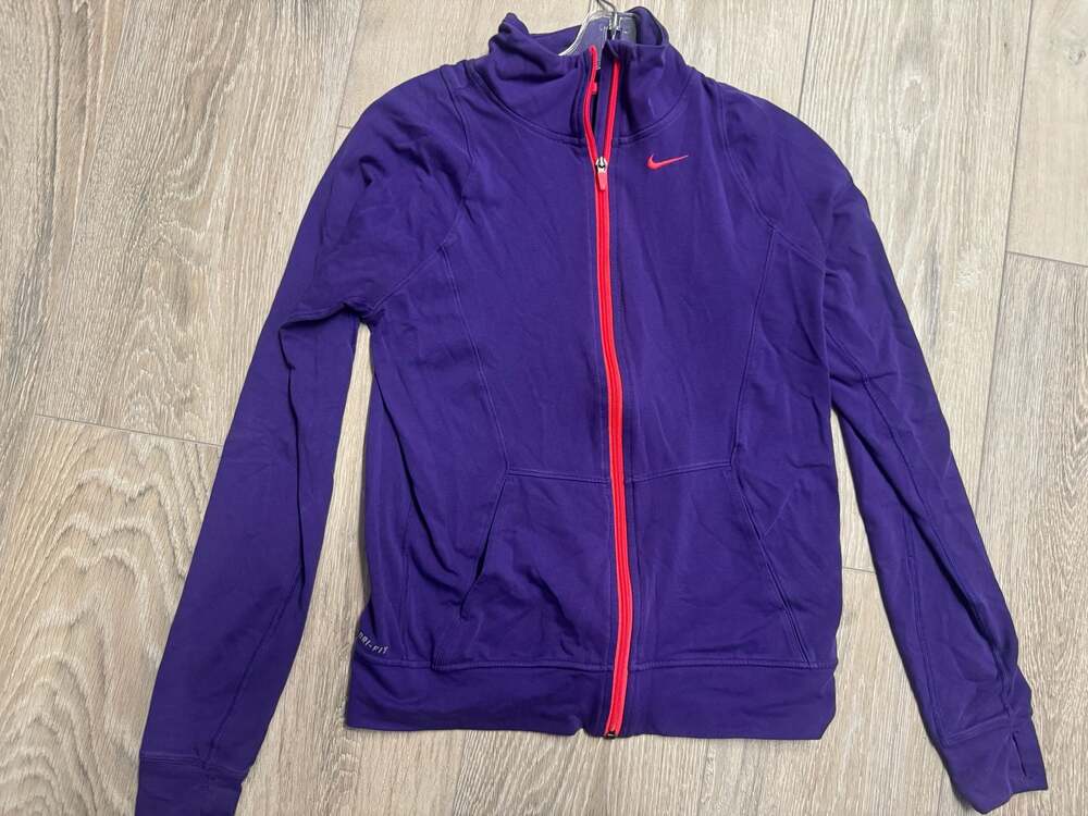 Nike Dri-FIT Full-Zip Running Jacket Purple Pink Size S